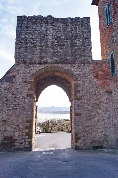 Porta Perugina Castiglione Del Lago Umbria Włochy — Zdjęcie stockowe