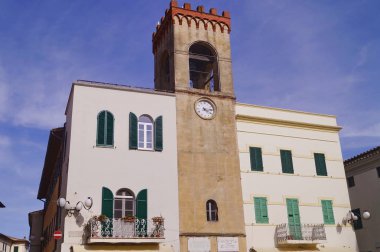 Mazzini meydanı, Castiglione del Lago, Umbia, İtalya