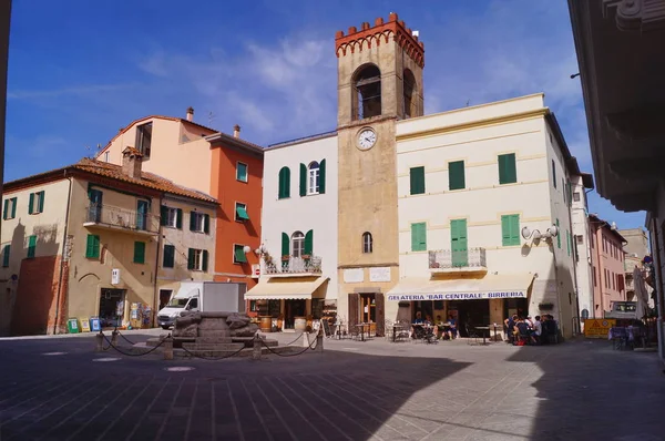 Plaza Mazzini Castiglione Del Lago Umbia Italia — Foto de Stock