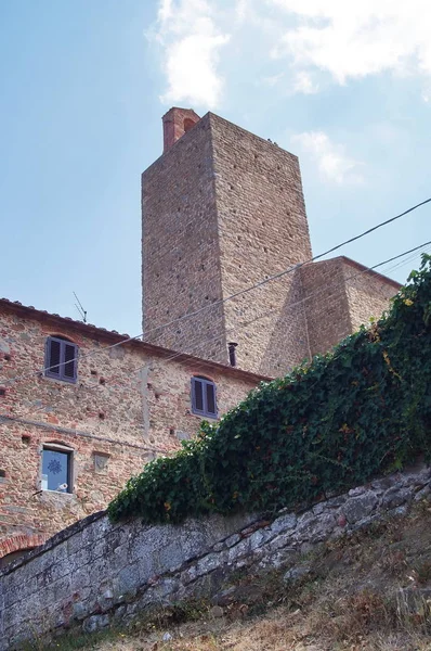 Torre Fortaleza Dos Condes Guidi Vinci Toscana Itália — Fotografia de Stock