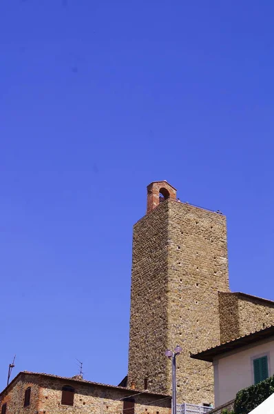 Башня Крепости Графов Гвиди Винчи Тоскана Италия — стоковое фото
