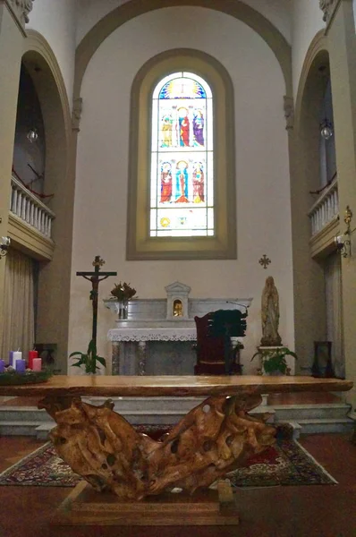 Interno Della Chiesa Santa Croce Vinci Toscana Italia — Foto Stock