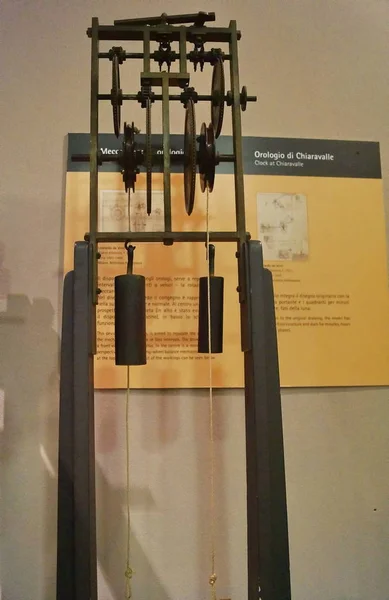 Modelo Mecanismo Relógio Por Leonardo Vinci — Fotografia de Stock