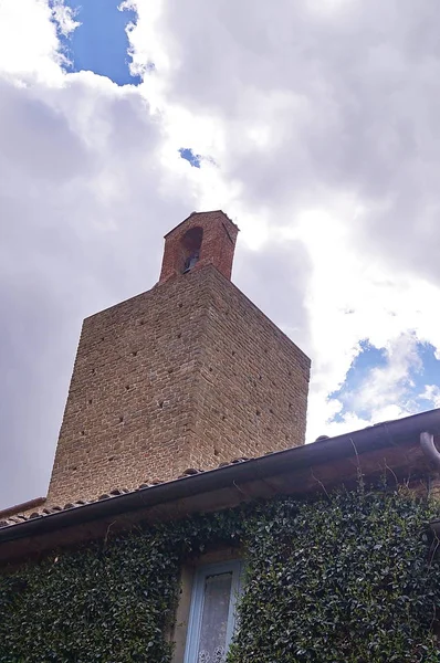 Torre Fortaleza Dos Condes Guidi Vinci Toscana Itália — Fotografia de Stock