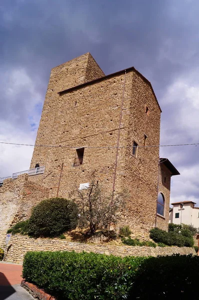 Turm Der Festung Der Grafen Guidi Vinci Toskana Italien — Stockfoto
