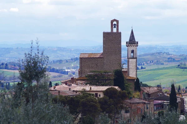 Θέα Του Vinci Από Τους Γύρω Λόφους Τοσκάνη Ιταλία — Φωτογραφία Αρχείου