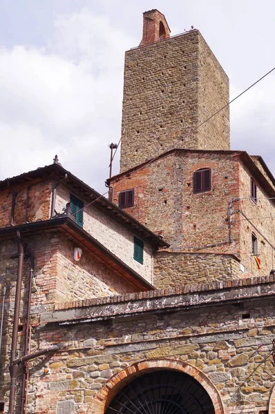 Torre Fortaleza Dos Condes Guidi Vinci Toscana Itália — Fotografia de Stock