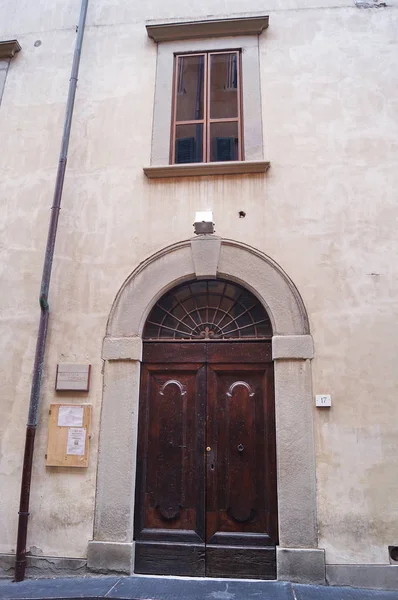 Porta Della Biblioteca Comunale San Giovanni Valdarno Toscana — Foto Stock