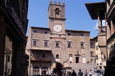 Belediye sarayı, Cortona, Toskana, İtalya