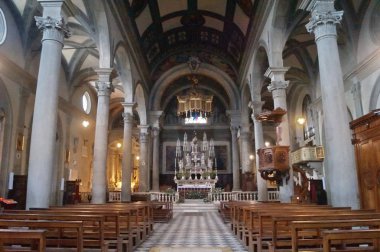 Cortona Katedrali'nin iç kısmı, Toskana, İtalya