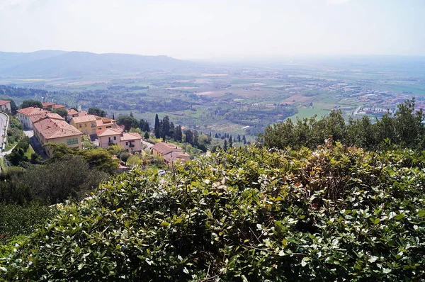 Cortona Çevresindeki Toskana Kırsalının Panoraması — Stok fotoğraf