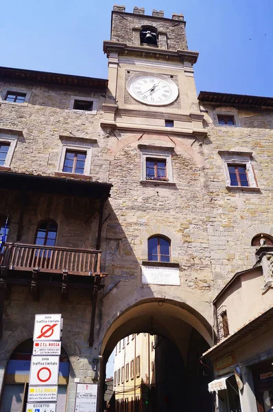 Municipal Palace Cortona Toscane Italië — Stockfoto