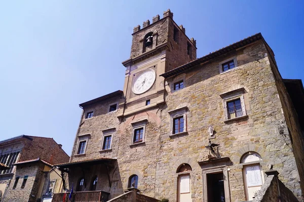 Municipal Palace Cortona Toscane Italië — Stockfoto