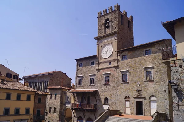 Municipal Palace Cortona Toscane Italië — Stockfoto