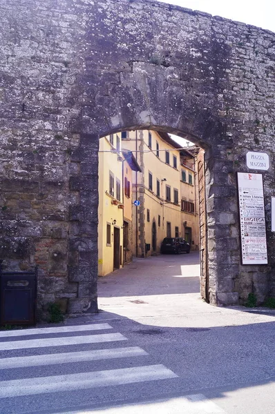 Puerta Sant Agostino Cortona Toscana Italia — Foto de Stock