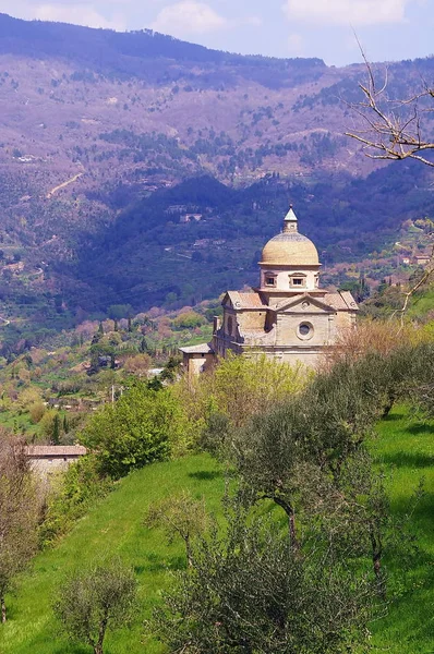 Santa Maria Nuova Church Cortona Toscane Italië — Stockfoto