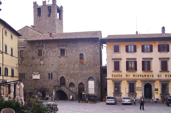 Pałac Miejski Cortona Toskania Włochy — Zdjęcie stockowe