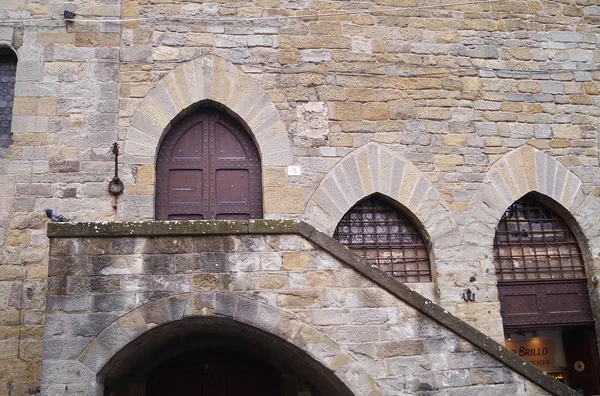 Detail Městského Paláce Cortona Toskánska Itálie — Stock fotografie