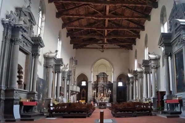 Interior Saint Francis Church Cortona Tuscany Italy — Stock Photo, Image