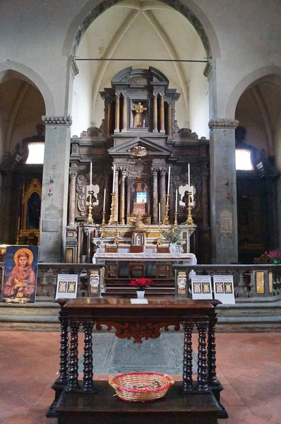 Interior Saint Francis Church Cortona Tuscany Italy — Stock Photo, Image