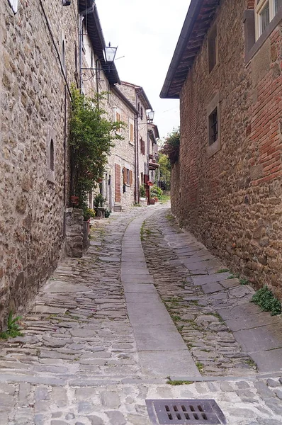 Typische Gasse Cortona Toskana Italien — Stockfoto