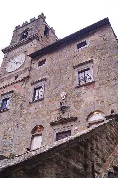 Kommunal Palatset Cortona Toscana Italien — Stockfoto