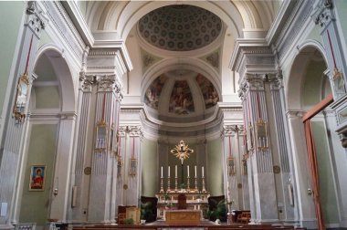 Vaftizci Yahya'nın Collegiata'sının iç kısmı, Fucecchio, Toskana, İtalya