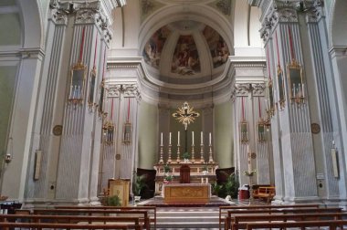 Vaftizci Yahya'nın Collegiata'sının iç kısmı, Fucecchio, Toskana, İtalya