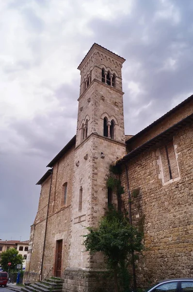 圣奥古斯丁教堂钟楼 科勒瓦尔德埃尔萨 托斯卡纳 意大利 — 图库照片