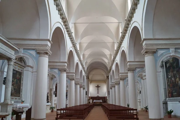 圣奥古斯丁教堂内部 科勒瓦尔德埃尔萨 托斯卡纳 意大利 — 图库照片