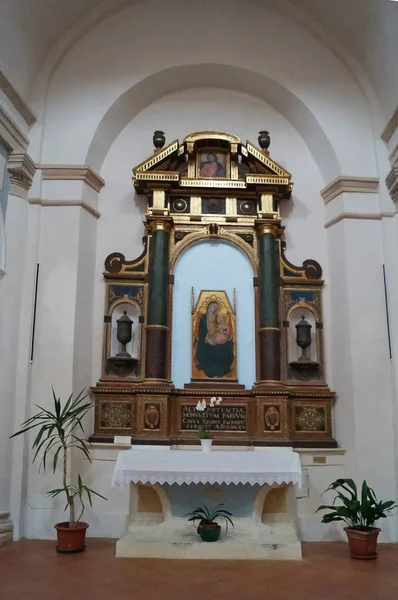 Wnętrze Kościoła Augustin Colle Val Elsa Toskania Włochy — Zdjęcie stockowe