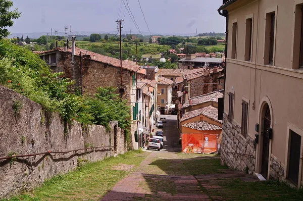 Strada Tipica Colle Val Elsa Toscana Italia — Foto Stock