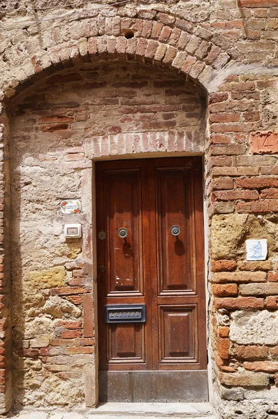 Tür Eines Typischen Mittelalterlichen Hauses Colle Val Elsa Toskana Italien — Stockfoto