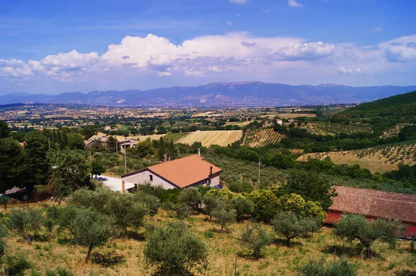 Pohled Krajinu Kolem Giano Dell Umbria Perugia Umbria Itálie — Stock fotografie