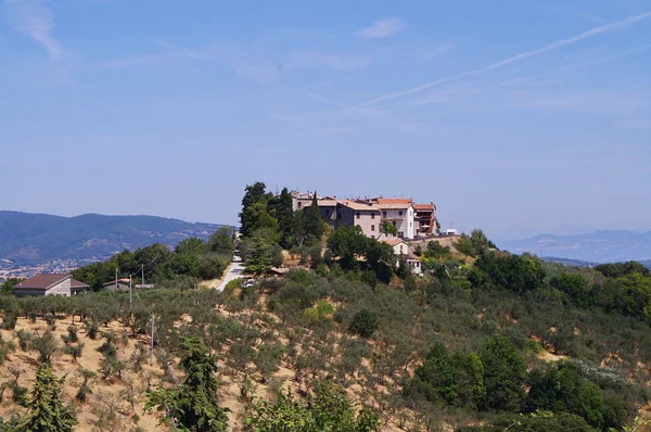 Castagnola Panoraması Umbria Talya — Stok fotoğraf