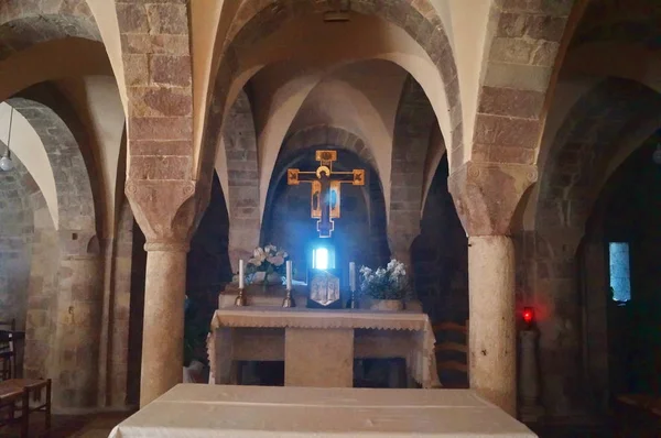 Cripta Iglesia Abadía San Felice Umbría Italia —  Fotos de Stock