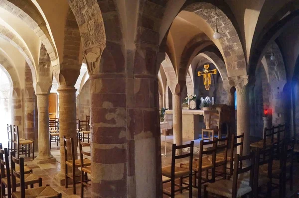 Crypt Church Abbey San Felice Umbria Italy — Stock Photo, Image