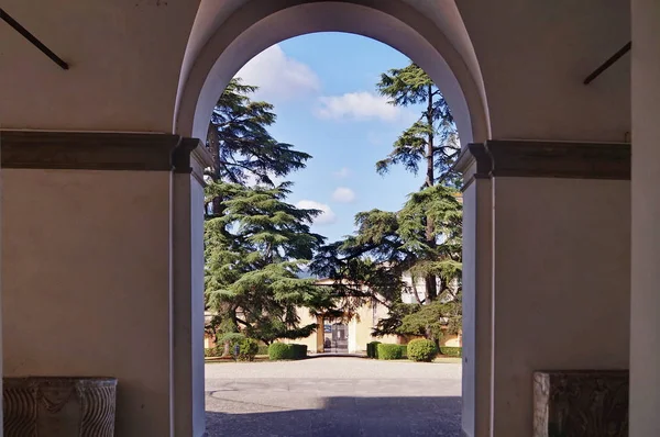 Pohled Vstupního Portálu Zahrady Vily Medici Poggio Caiano Toskánsko Itálie — Stock fotografie