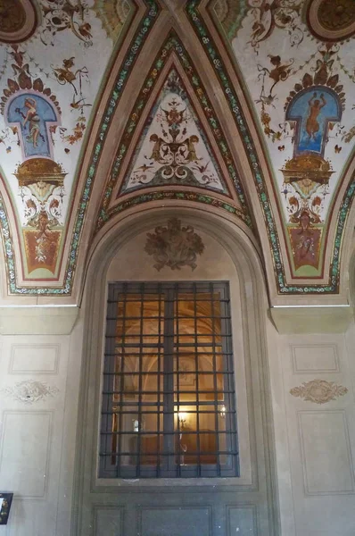 Detalles Villa Medici Poggio Caiano Porche Entrada Toscana Italia — Foto de Stock