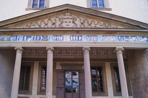 Detail Der Fassade Der Medici Villa Poggio Caiano Toskana Italien — Stockfoto