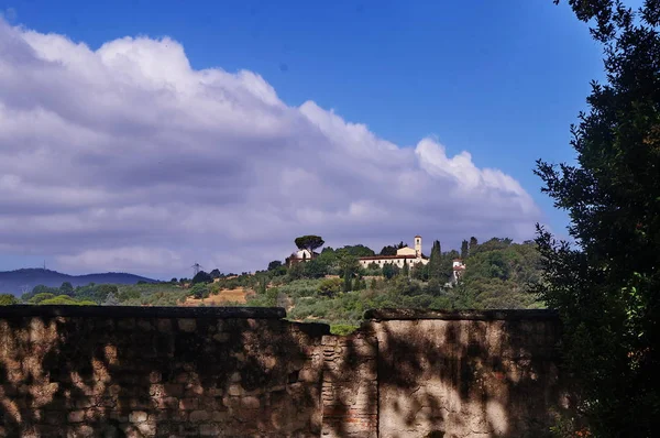 Πανόραμα Από Πάρκο Της Medici Villa Στο Poggio Caiano Τοσκάνη — Φωτογραφία Αρχείου