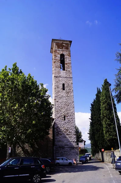 Zvonice Kostela Santa Maria Del Rosario Poggio Caiano Toskánsko Itálie — Stock fotografie