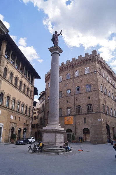 Florenz Während Des Covid Notfalls Santa Trinita Platz Italien — Stockfoto