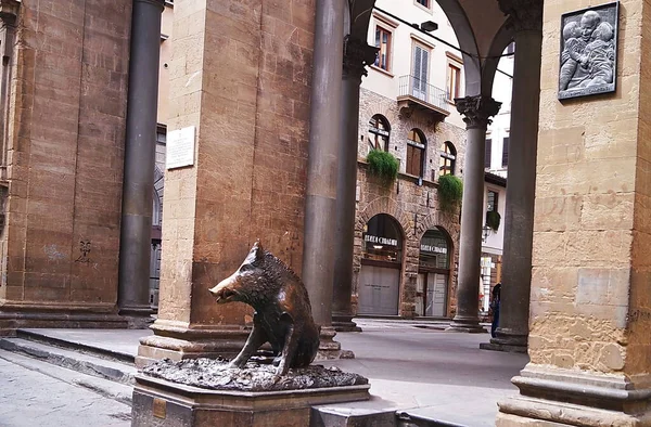 Florenz Während Des Covid Notfalls Loggia Del Porcellino Italien — Stockfoto