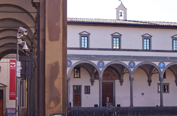 Florence Pendant Urgence Covid Santissima Annunziata Square Italie — Photo