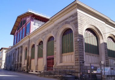 Covid-19 acil durumu sırasında Floransa, San Lorenzo merkez pazarı, İtalya