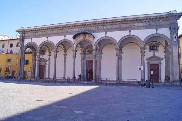 Florence Tijdens Covid Noodsituatie Santissima Annunziata Kerk Italië — Stockfoto