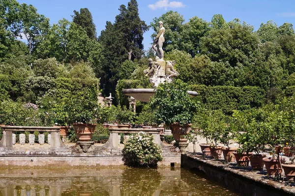 Brunnen Des Ozeans Boboli Garten Florenz Toskana Italien — Stockfoto