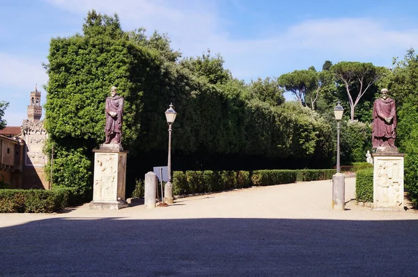 Allee Den Boboli Gärten Florenz Toskana Italien — Stockfoto