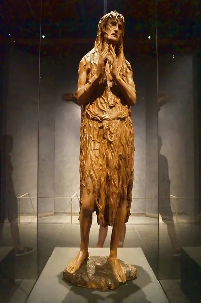 Socha Kajícné Magdaleny Donatella Muzeu Opera Del Duomo Florencie Itálie — Stock fotografie